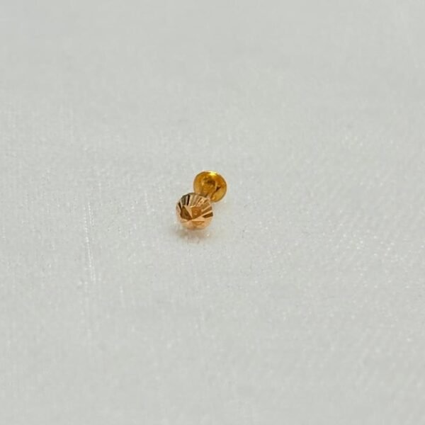 22KT Gold Nose Pin / Unisex Men’s Stud – 0.158 Gram | BIS Hallmark