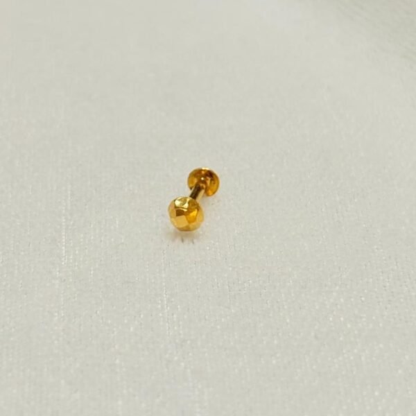 22KT Gold Nose Pin / Unisex Men’s Stud – 0.160 Gram | BIS Hallmark