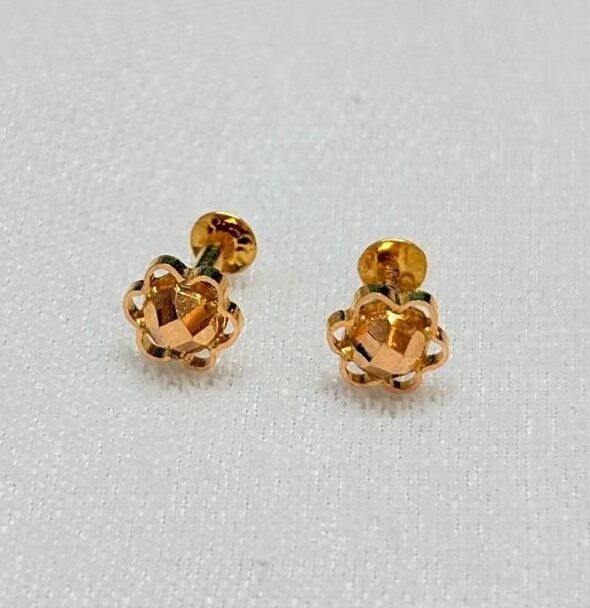 22KT Gold Nose Pin / Unisex Men’s Earring – 0.709 Gram | BIS Hallmark